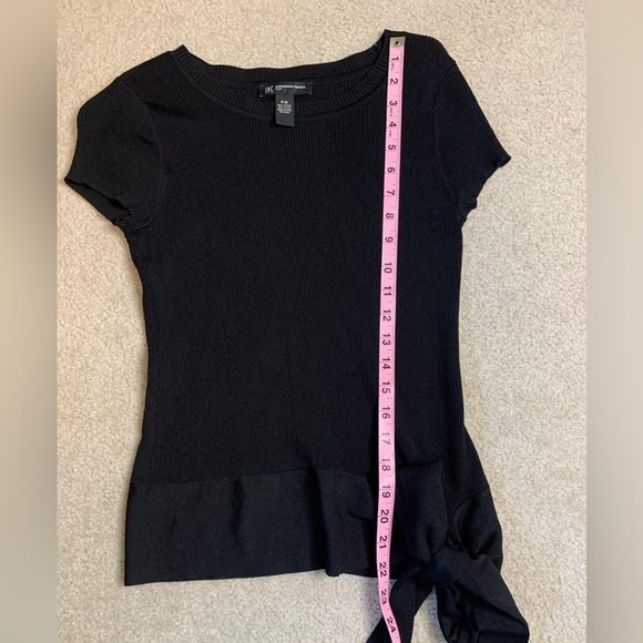 INC International Concepts Short sleeve Ribbed Sweater Women’s P/M Black - Picture 4 of 5